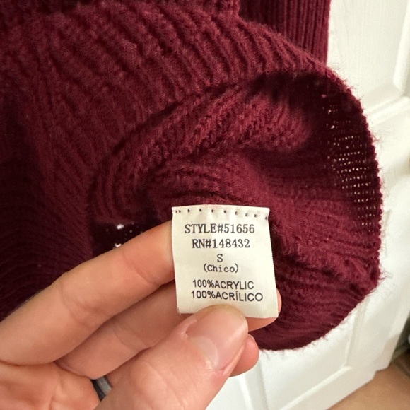 Staccato Women's Sweater - Size Small - Color - Berry / Wine Red - Picture 7 of 10